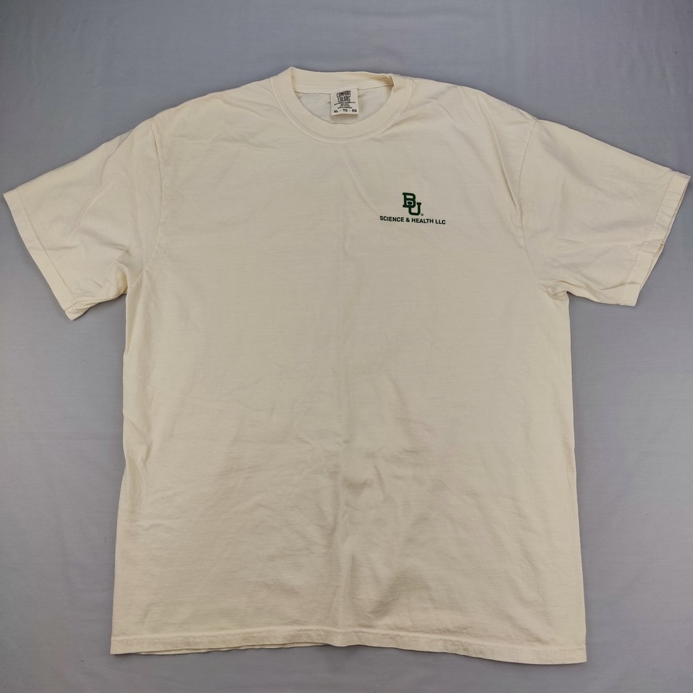 Comfort Colors T-Shirt Mens XL Ivory Baylor University Hallie Earle Hall Graphic
